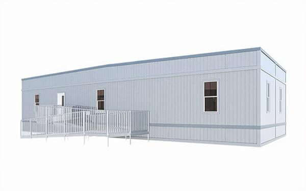 the mobile classroom trailer is equipped with ada-compliant ramps and entrances